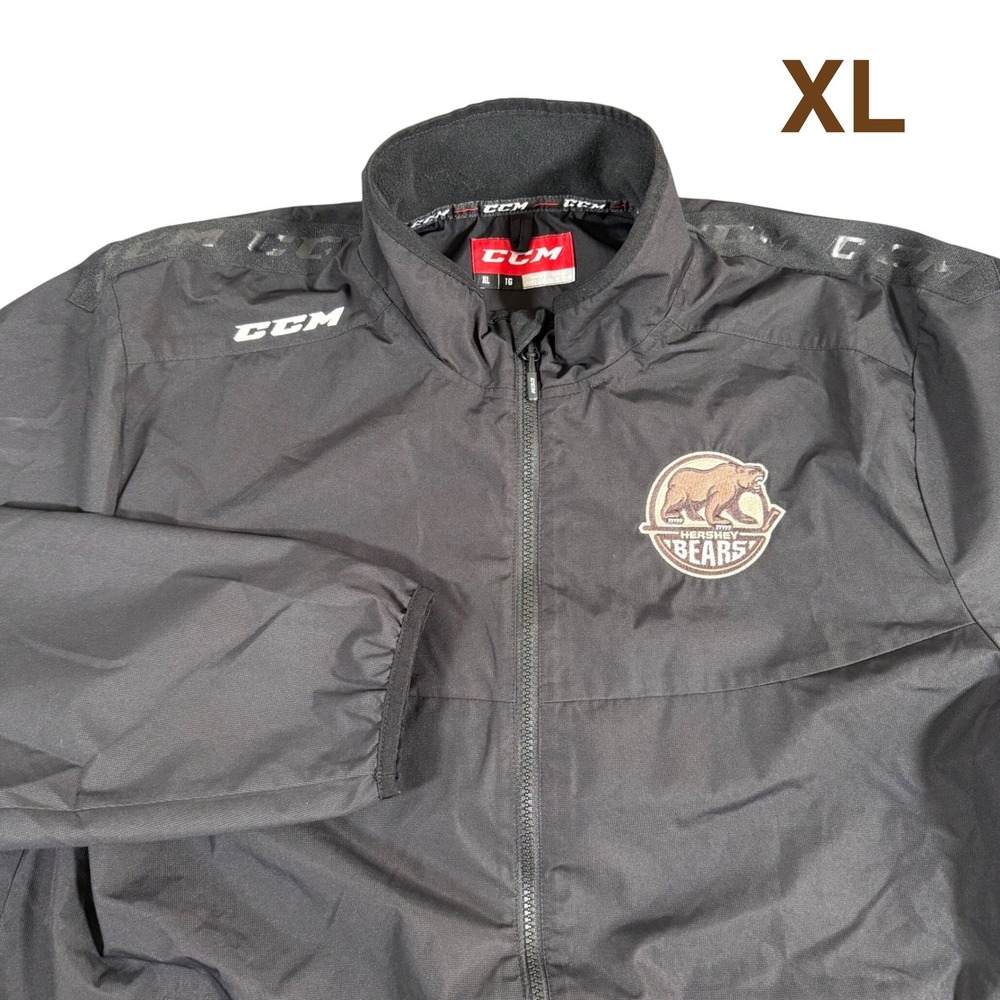 CCM Hershey Bears Team Issued Full Zip Jacket Men's XL AHL Hockey Windbreaker